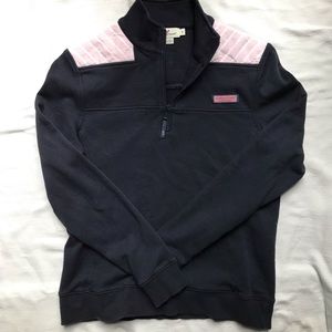 Vineyard Vines Womens Navy Pullover Sweater Jacket